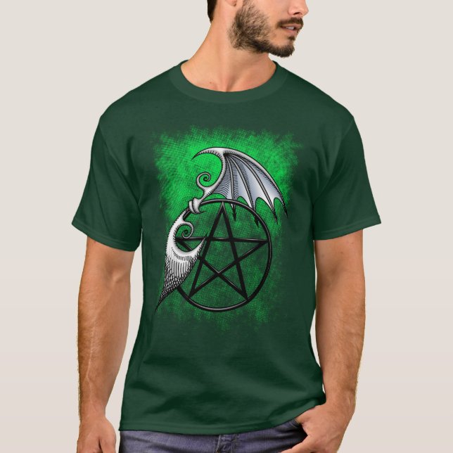 T-shirts asas do pentacle (Frente)