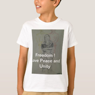 T-shirts Ash Cinza: Liberdade, Paz e Unidade