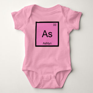 T-shirts Ashtyn Nome Química Elemento Tabela Periódica