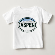 Aspen Colorado Mountain Tag Baby Shirt