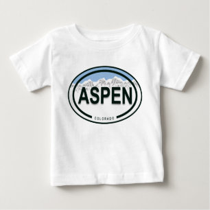 T-shirts Aspen Colorado Mountain Tag Baby Shirt