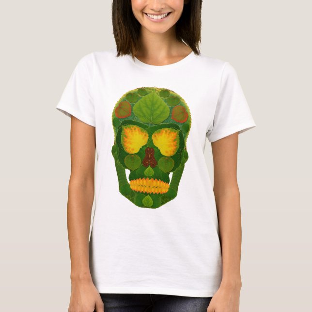T-shirts Aspen Leaf Skull 9 (Frente)