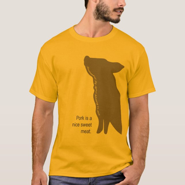 T-shirts Assado 2009 do porco (Frente)