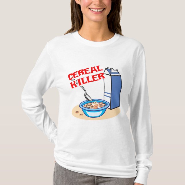 T-shirts assassino de cereal (Frente)