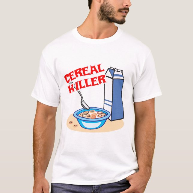 T-shirts assassino de cereal (Frente)