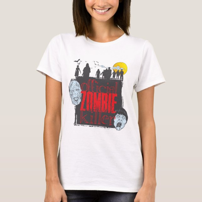 T-shirts Assassino oficial do zombi (Frente)