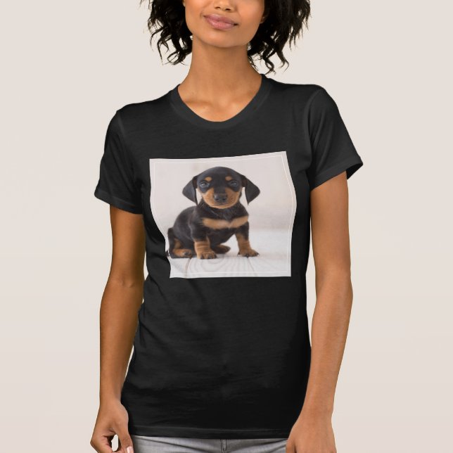 T-shirts Assento diminuto do Dachshund (Frente)