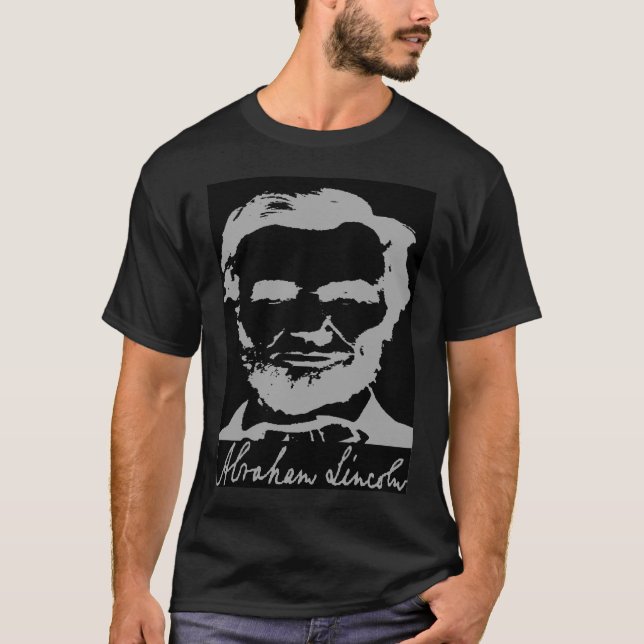 T-shirts Assinatura de Abraham Lincoln w (Frente)