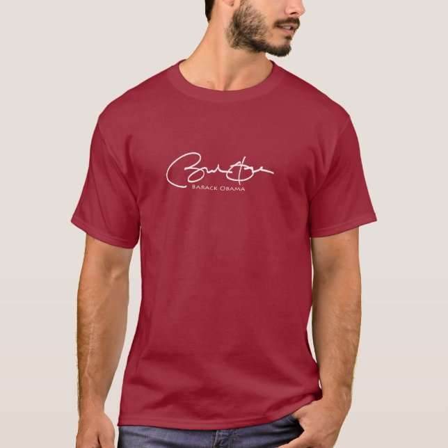 T-shirts Assinatura de Obama (Frente)