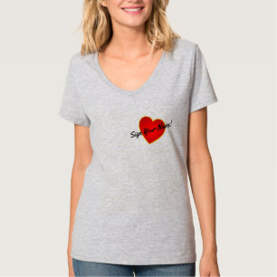 T-shirts Assine Seu Nome Através do Meu Coração