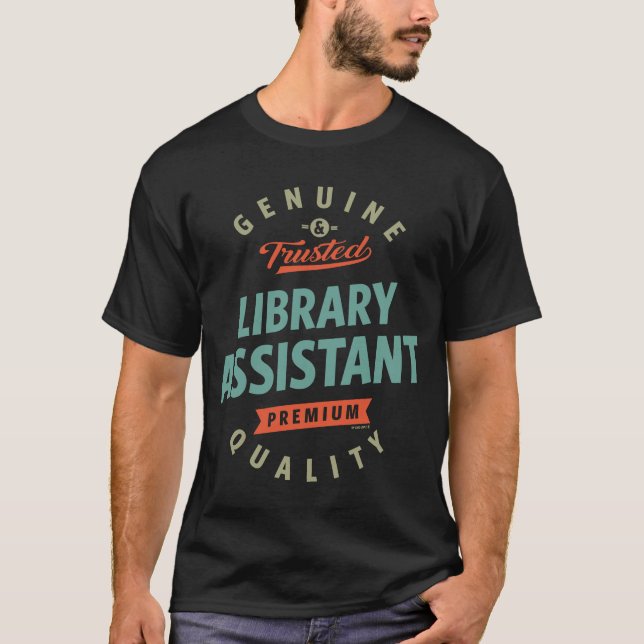 T-shirts Assistente de Biblioteca (Frente)