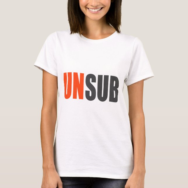 T-shirts Assunto do desconhecido de Unsub (Frente)