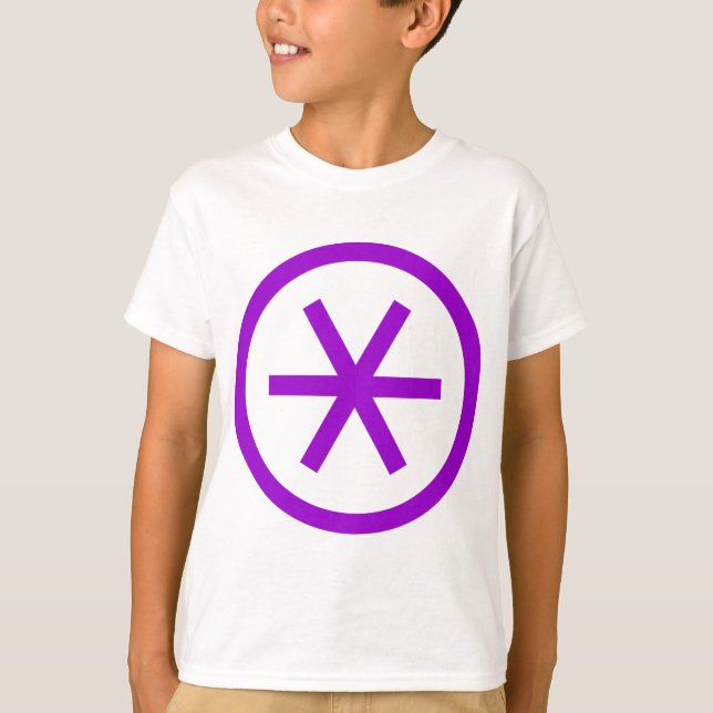 T-shirts Asterisco dentro de um círculo (Frente)