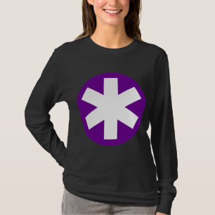 T-shirts Asterisco grande - profundamente - roxo e branco