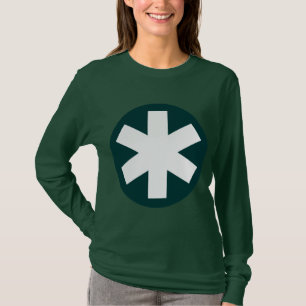 T-shirts Asterisco grande - verde escuro e branco
