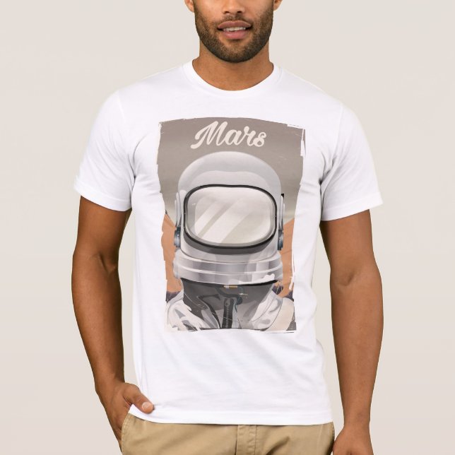 T-shirts Astronauta Clássico de Marte (Frente)