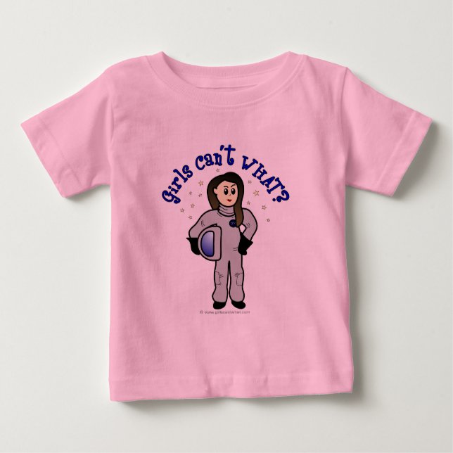 T-shirts Astronauta das mulheres leves (Frente)