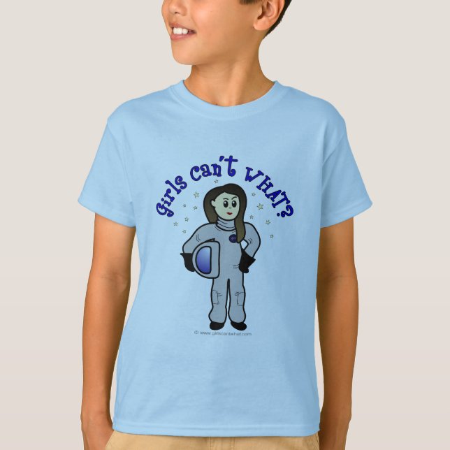 T-shirts Astronauta das mulheres leves (Frente)