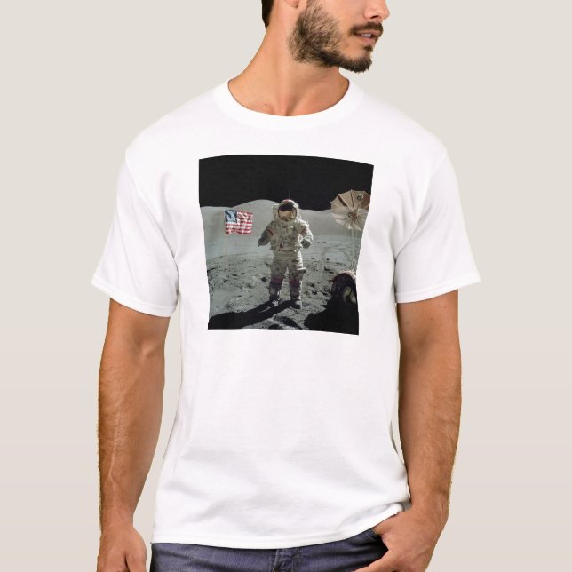T-shirts Astronauta de Apollo 17 no vale de Littrow do (Frente)