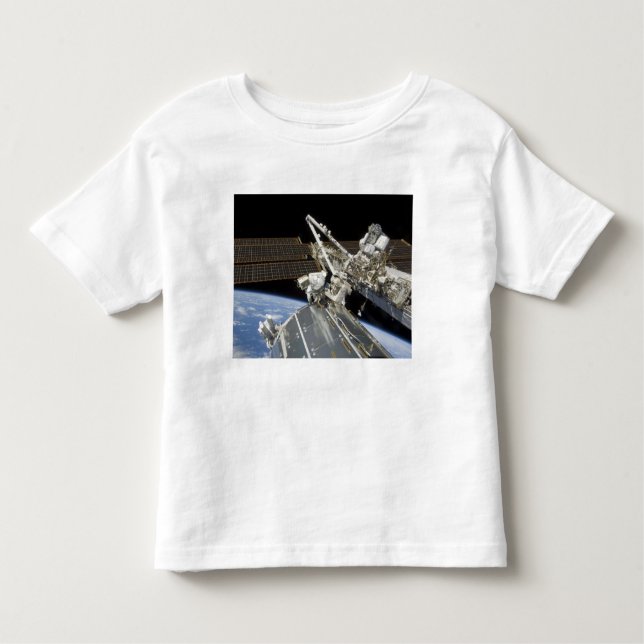 T-shirts Astronautas executam uma série de tarefas (Frente)