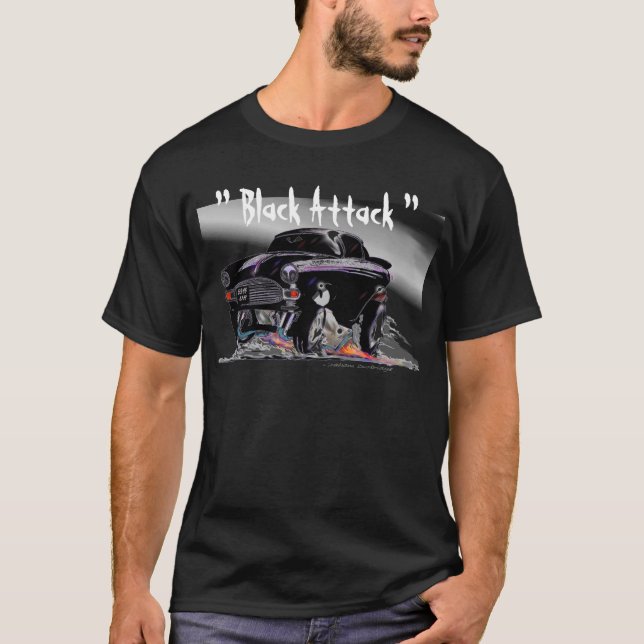 T-shirts "Ataque preto " (Frente)