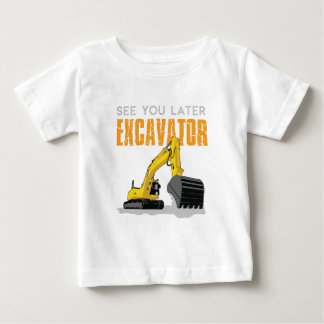 T-shirts Até Mais Tarde Crianças Da Escavadora Toddler