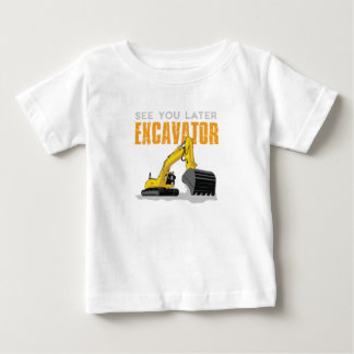 T-shirts Até Mais Tarde Crianças Da Escavadora Toddler