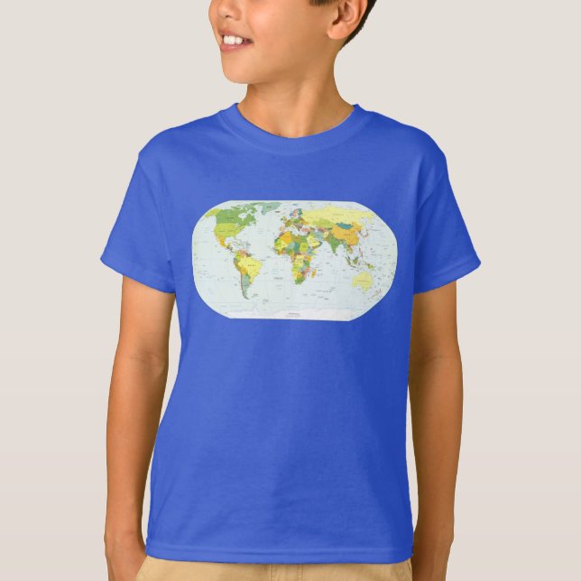 T-shirts Atlas do Mundo do Mapa (Frente)