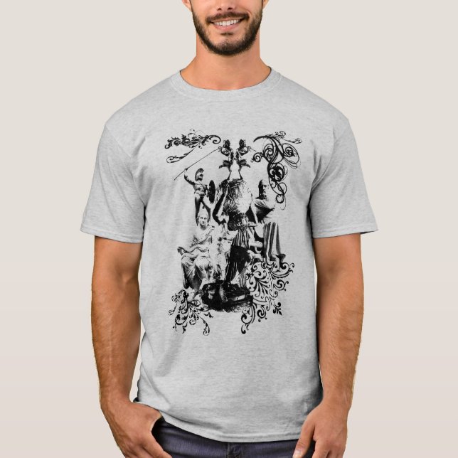 T-shirts Atlas e a bandeja 1 da dança (Frente)