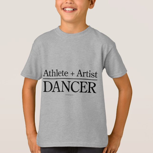 T-shirts Atleta + Artista = Dançarino (Frente)