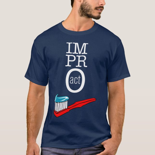 T-shirts ATO de Impro - obscuridade da escova de dentes (Frente)