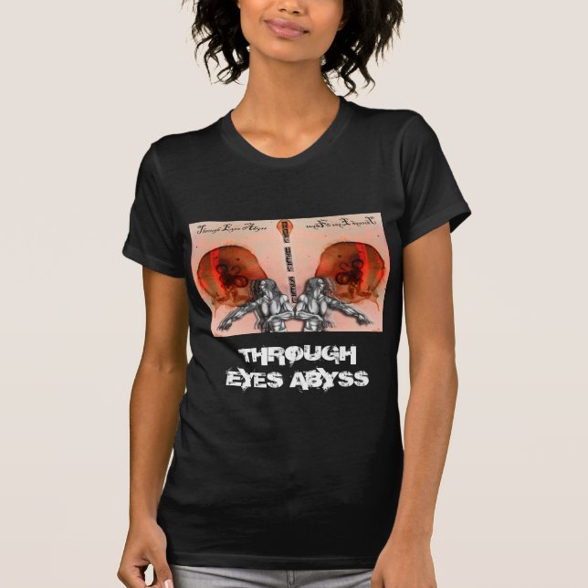 T-shirts "Através do Abismo dos Olhos" Merch (Frente)