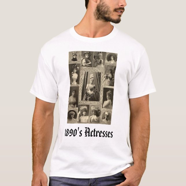 T-shirts atrizes dos 1890s, atrizes dos 1890's (Frente)
