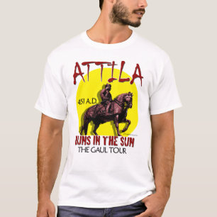 T-shirts Attila "hunos excursão no Sun" (parte dianteira da