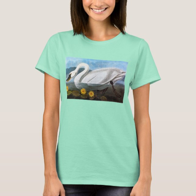 T-shirts Audubon: Cisne Comum (Frente)