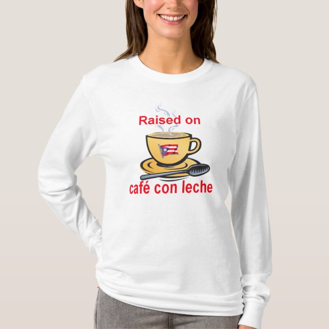 T-shirts aumentado no leche do engodo do café (Frente)