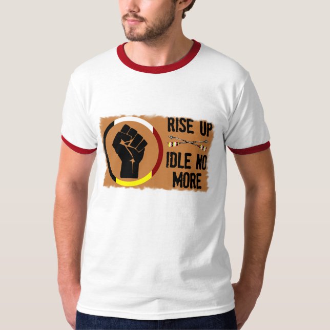 T-shirts Aumente acima - rode em marcha lenta não mais (Frente)