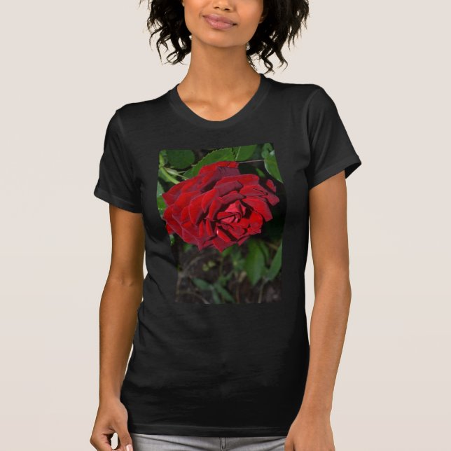 T-shirts Aumentou em vermelho escuro (Frente)