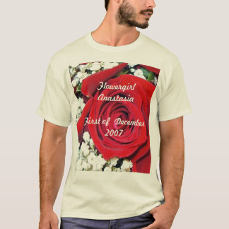 T-shirts aumentou, Flowergirl AnastasiaFirst de dezembro de