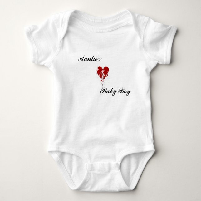 T-shirts Auntie's Boy onsie (Frente)