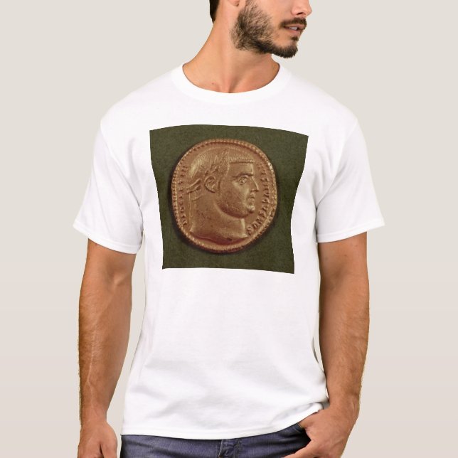 T-shirts Áureo de Diocletian que veste uma grinalda do (Frente)