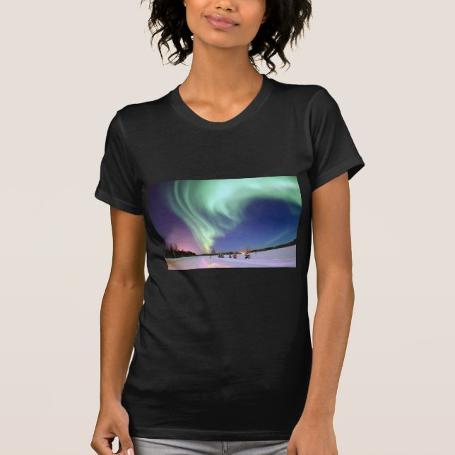 T-shirts Aurora Borealis, ou aurora boreal, Alaska (Frente)