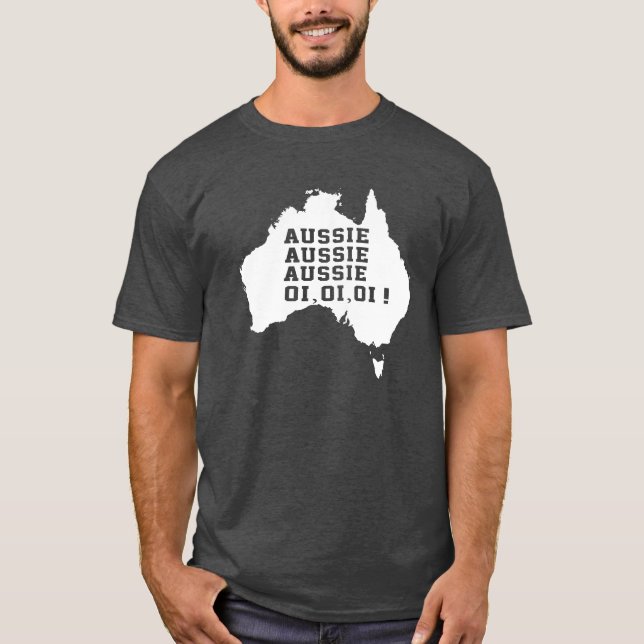 T-shirts Aussie australiano australiano Oi Oi Oi (Frente)