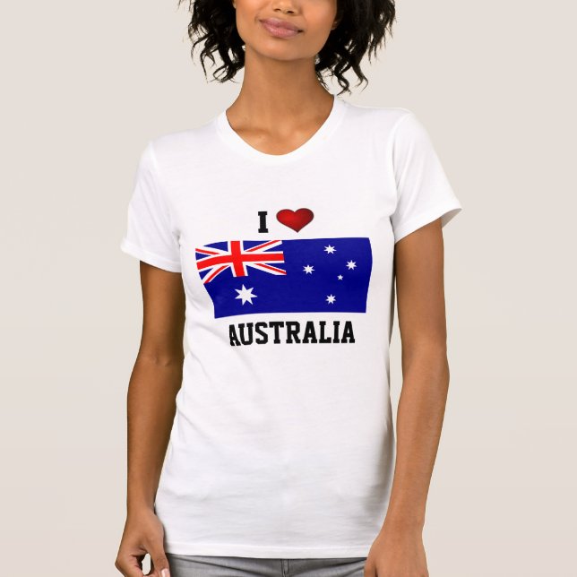 T-SHIRTS AUSTRÁLIA: EU AMO A AUSTRÁLIA (Frente)
