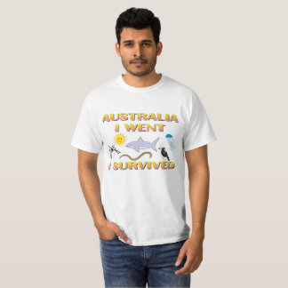 T-shirts Austrália, eu fui, mim sobrevivi