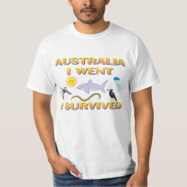 T-shirts Austrália, eu fui, mim sobrevivi