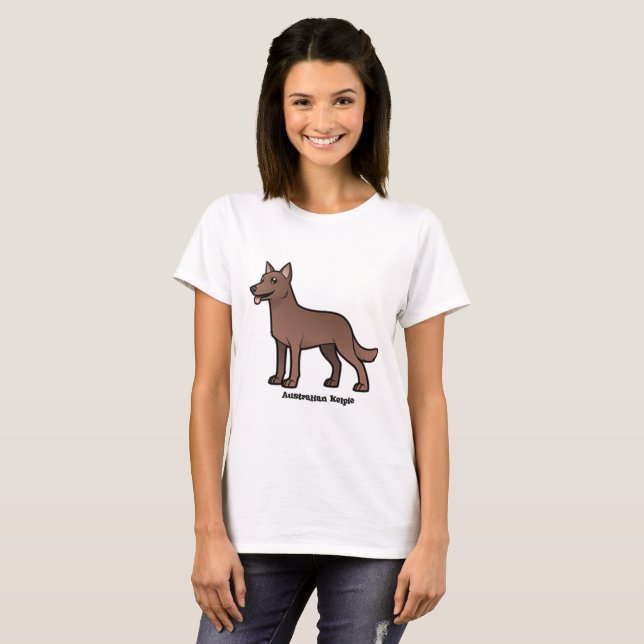 T-shirts australiano Kelpie (Frente Completa)