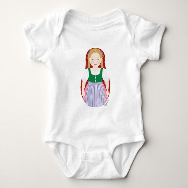 T-shirts Austríaco Matryoshka Baby Bodycase (Frente)