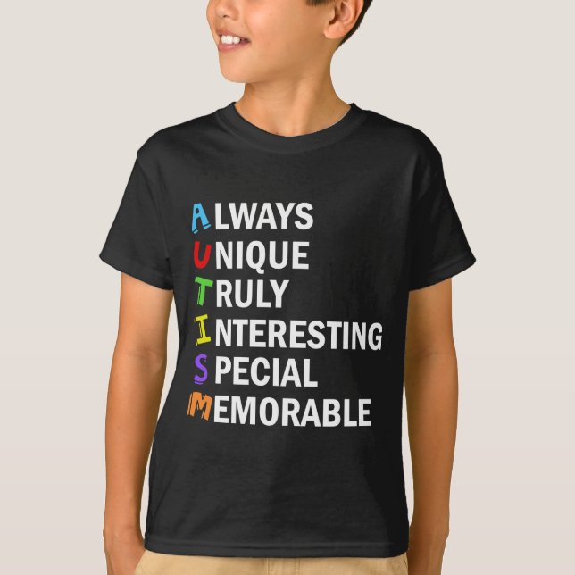 T-shirts Autismo Sensibilização Acrótica - Crianças de Poem (Frente)