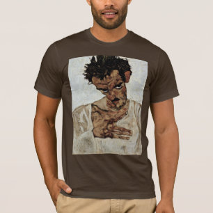 T-shirts Auto-Retrato com sua cabeça para baixo por Schiel